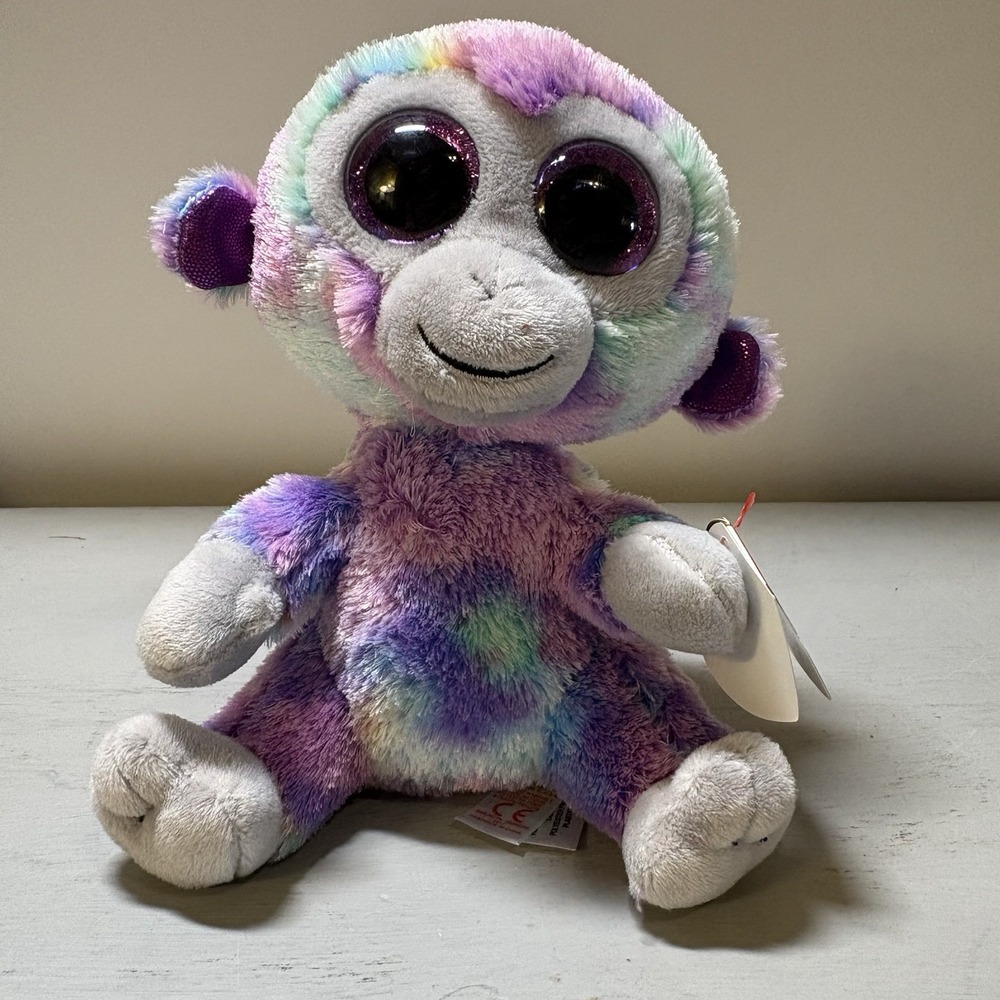 Ty Beanie Boos Zuri The Monkey Retired 2018 6" Beanie Babies Collectible MWMT